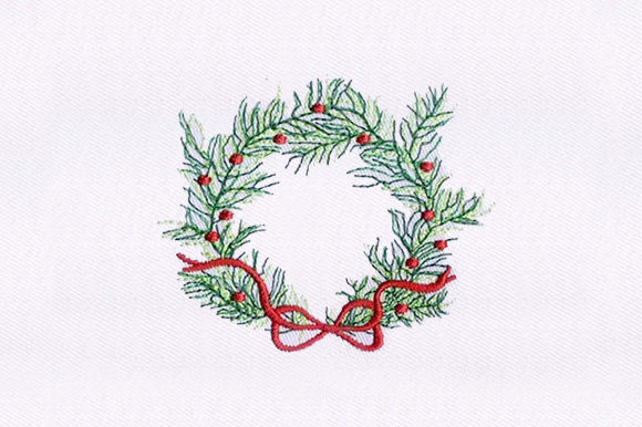 Cherry Wreath Embroidery Design