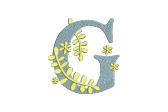 Floral Alphabet G: Elegant Monogram for Small Business Merch