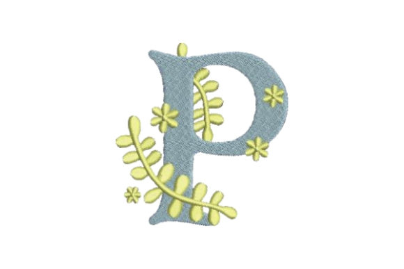 Floral Alphabet P: A Summer-Soft Monogram for Wedding & Holiday Gifting