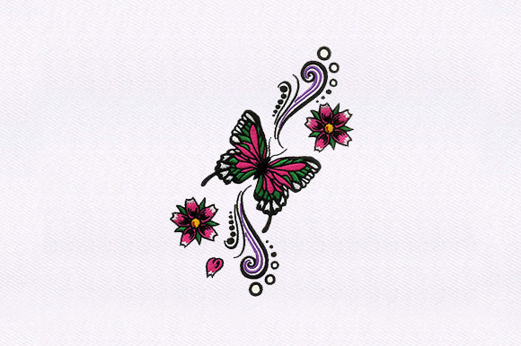 Floral Butterfly: A Smart Embroidery Choice for Small Business Branding