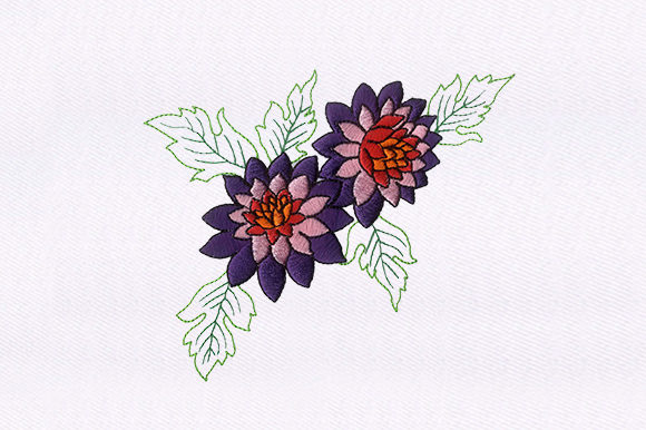 Purple Pink Floral Embroidery Design Review