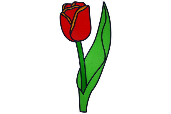 Red Tulip: A Floral Embroidery Design That Feels Like Spring in Stitch